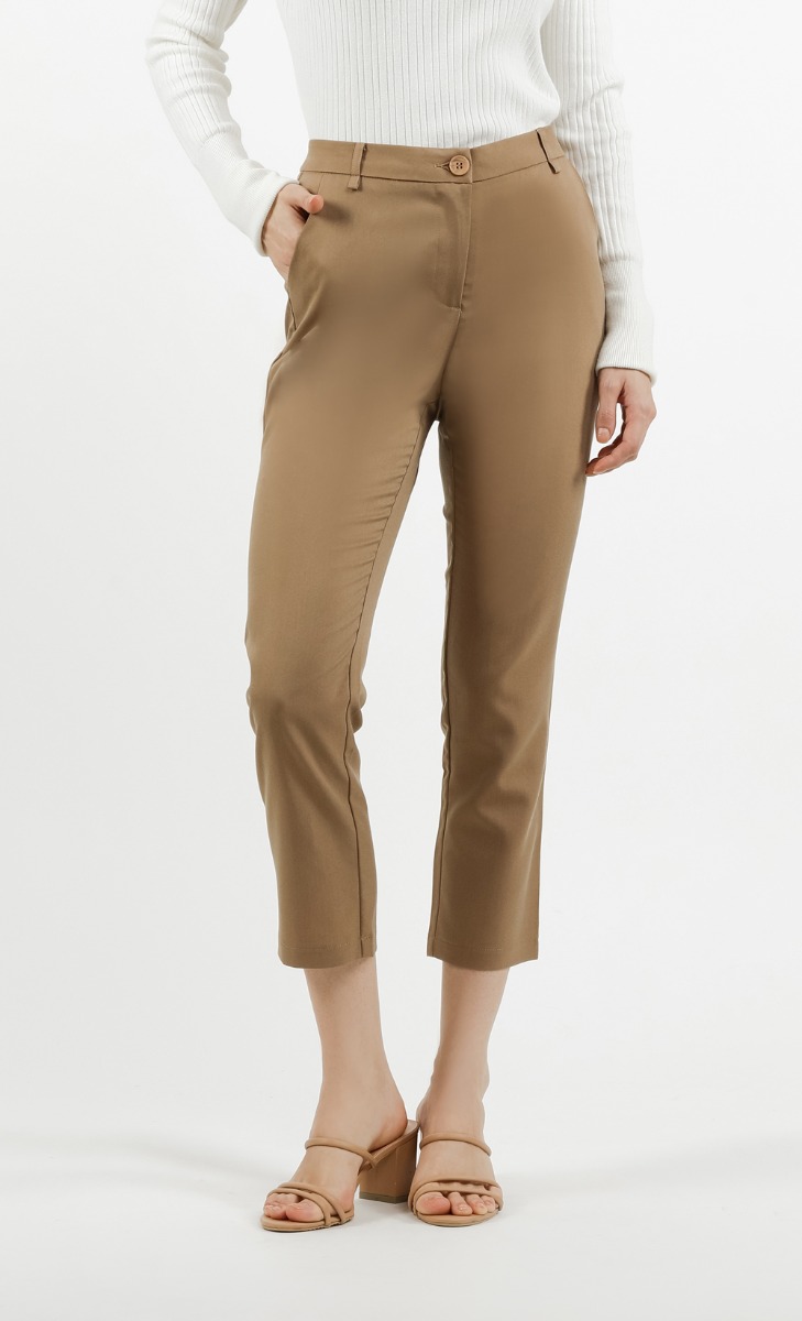 Ankle Pants in Khaki