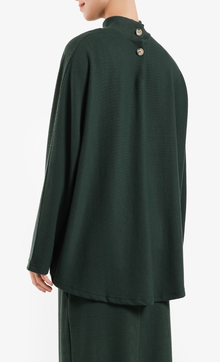 Comeback Ribbed Top in Green image 2