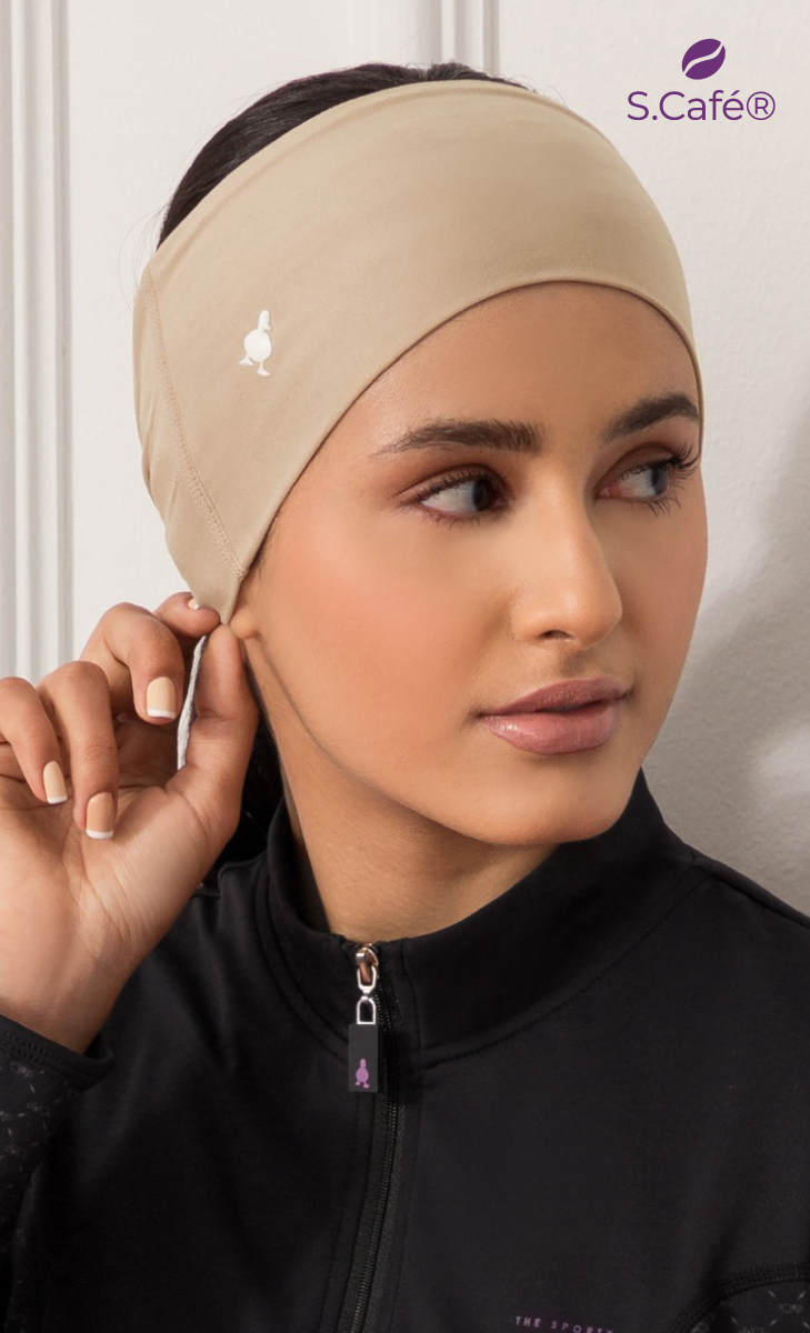 The Sporty dUCk Performance Headband in Nude