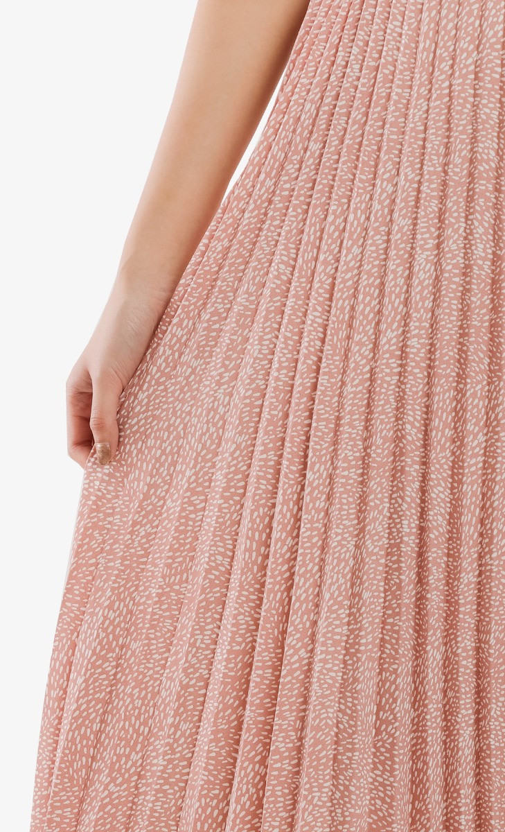 Printed Pleated Skirt in Blush image 2