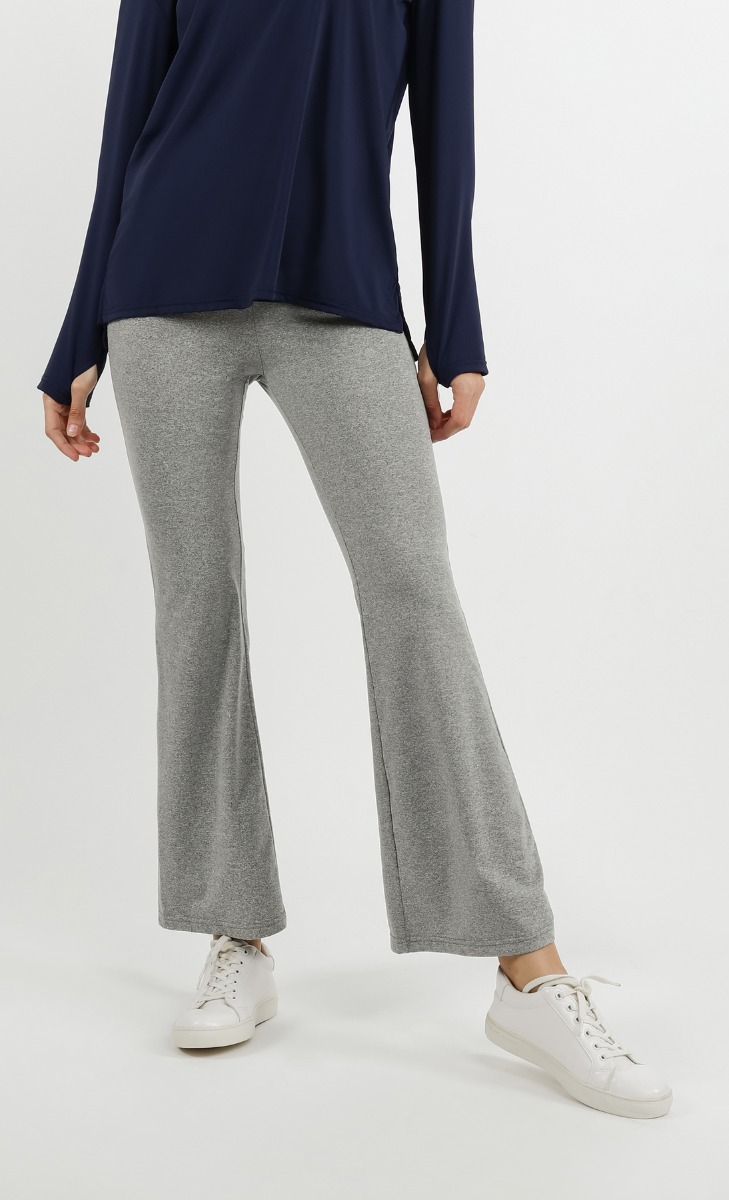 High-Rise Flare Pants in Carbon Grey