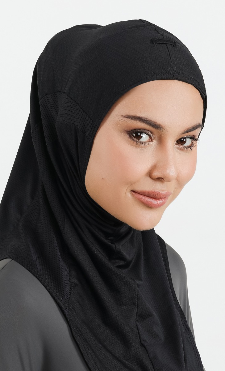 Instant Active Hijab 2.0 in Black image 2