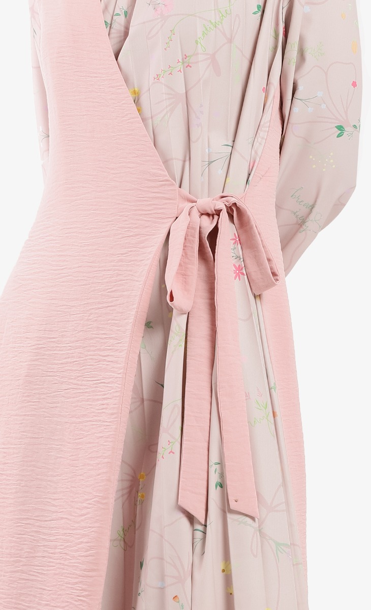 Mekar Side Belt Dress in Dusty Pink image 2