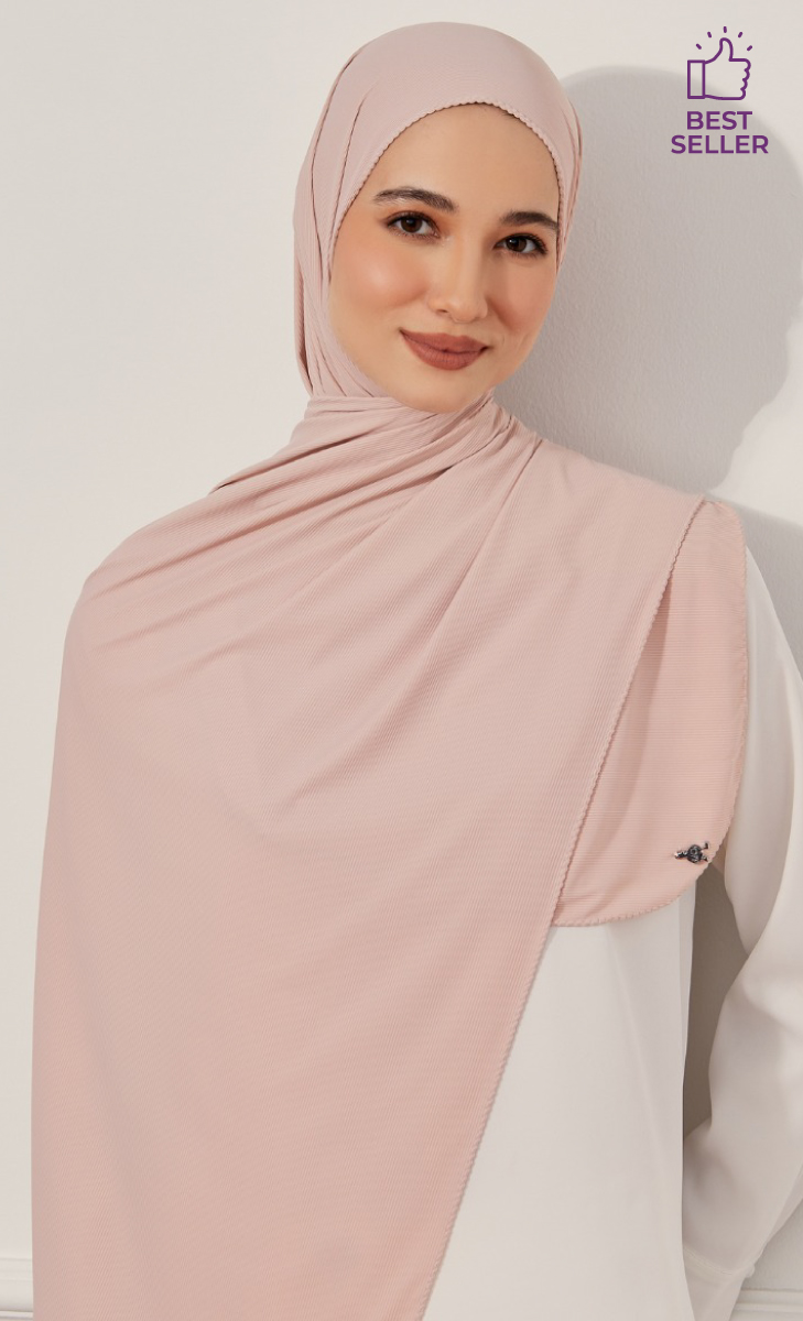 Textured Jersey Shawl with nanotechnology in Rose Blush