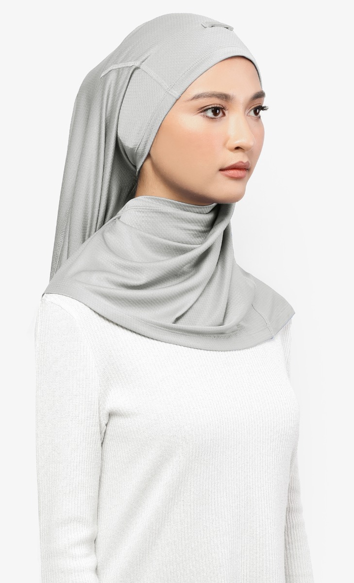 Anti Slip Active Hijab 2.0 in Grey image 2
