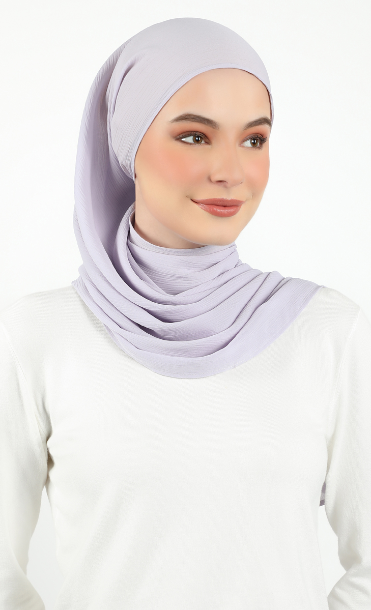 Athens Textured Chiffon Hijab in Lavender