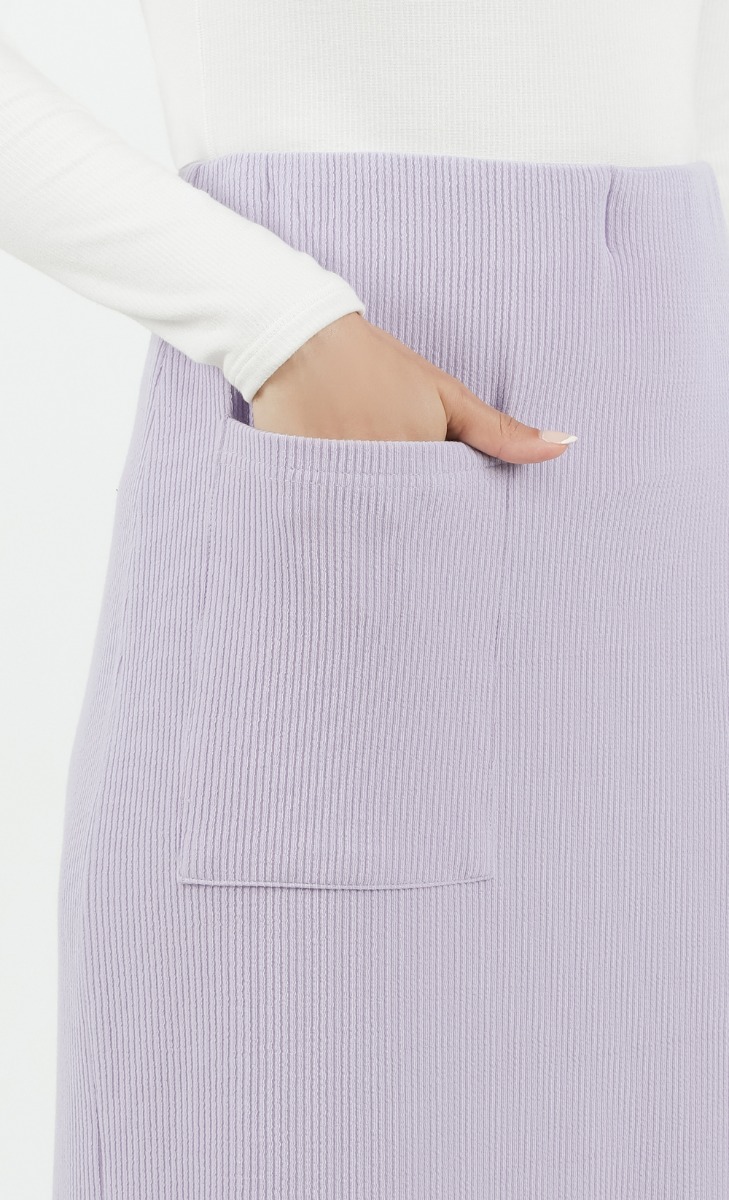 Comeback Ribbed Skirt in Lavender image 2