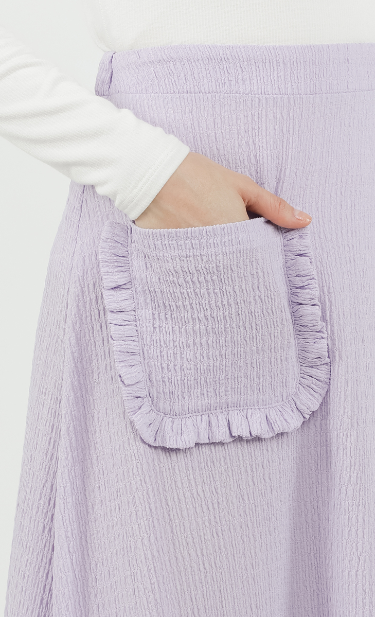 Comeback Ruffle Flared Skirt in Lilac image 2
