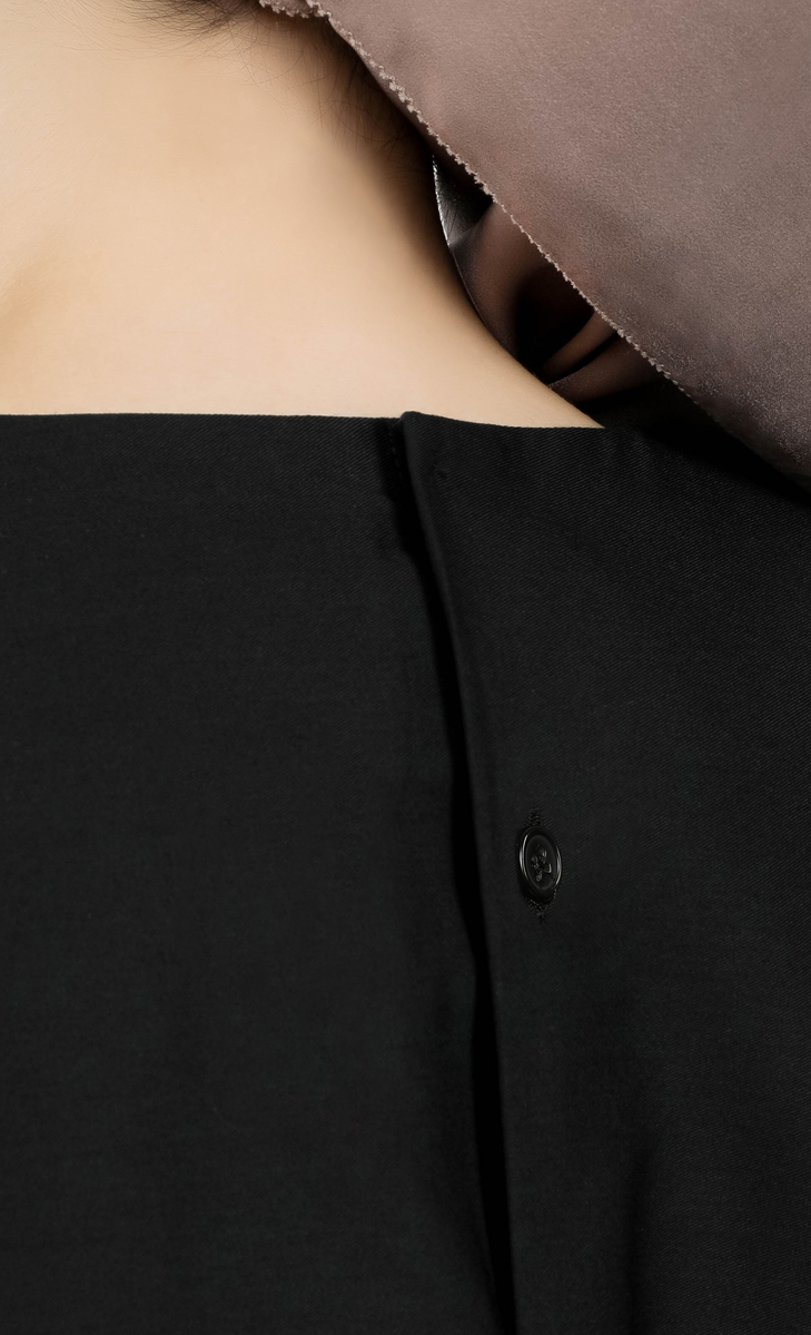 Cotton Dolman Sleeve Top in Black image 2