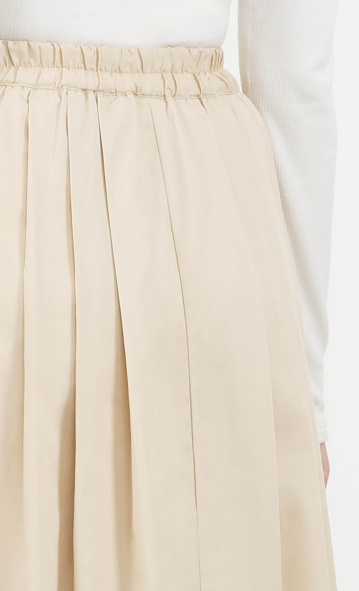 Cotton Flare Skirt in Nude image 2