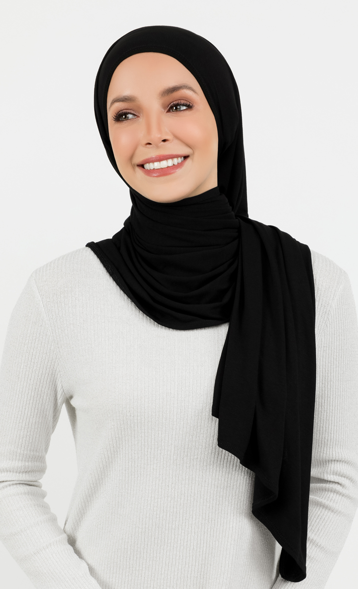 Dubai Jersey Hijab in Black