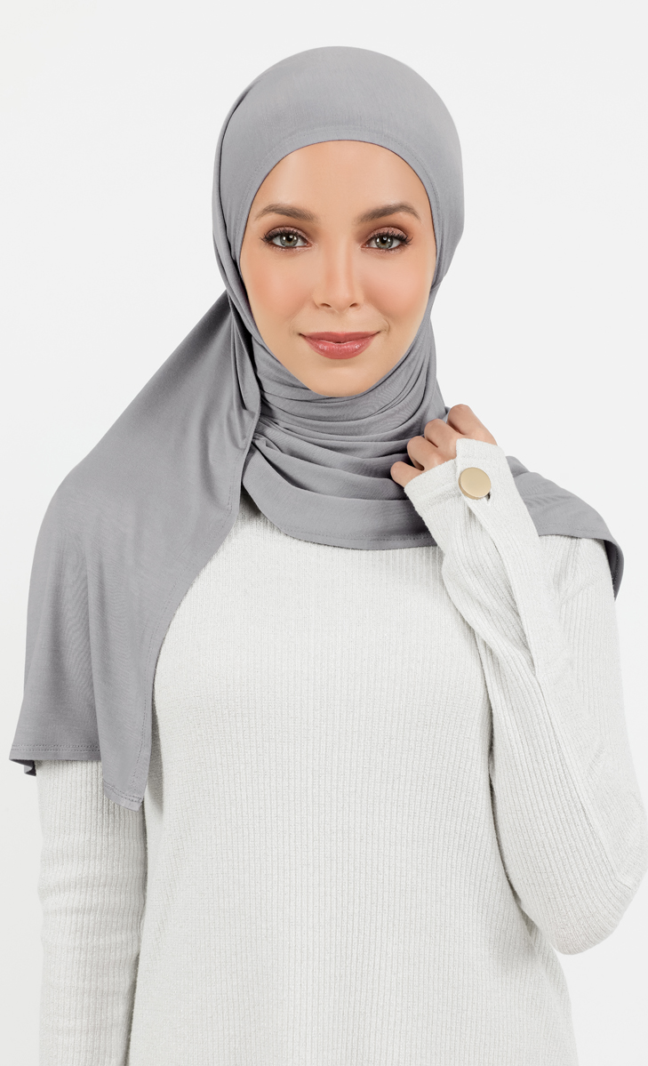 Dubai Jersey Hijab in Grey