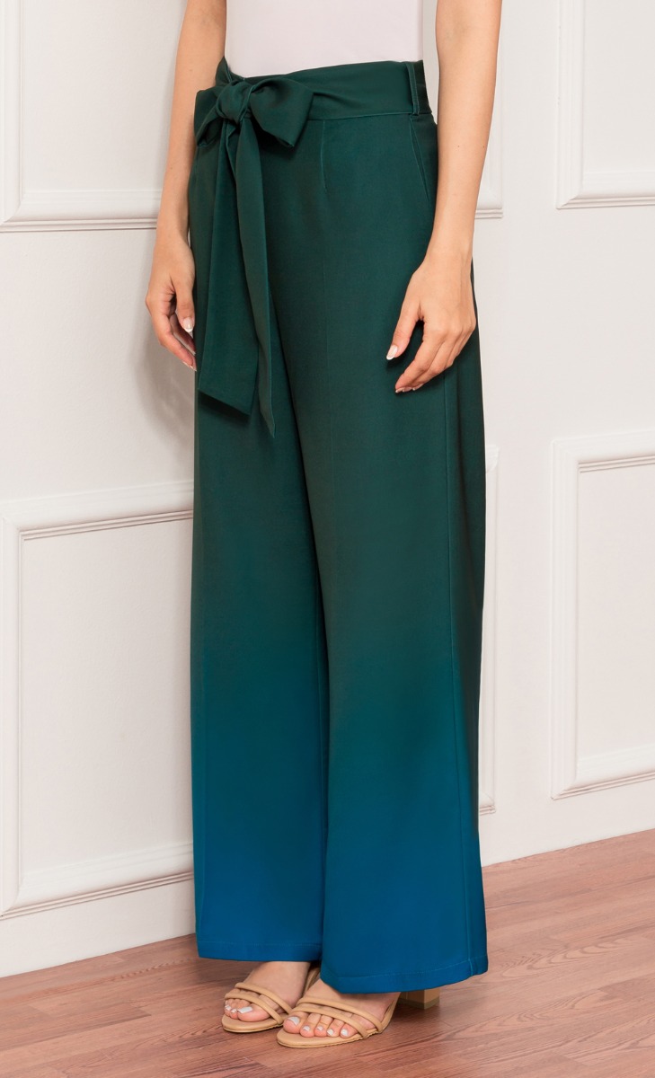 The Oops Edit High Waisted Pants in Solid Green image 2