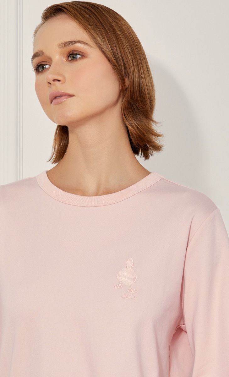 dUCk Basic Long Sleeves T-shirt in Pink image 2