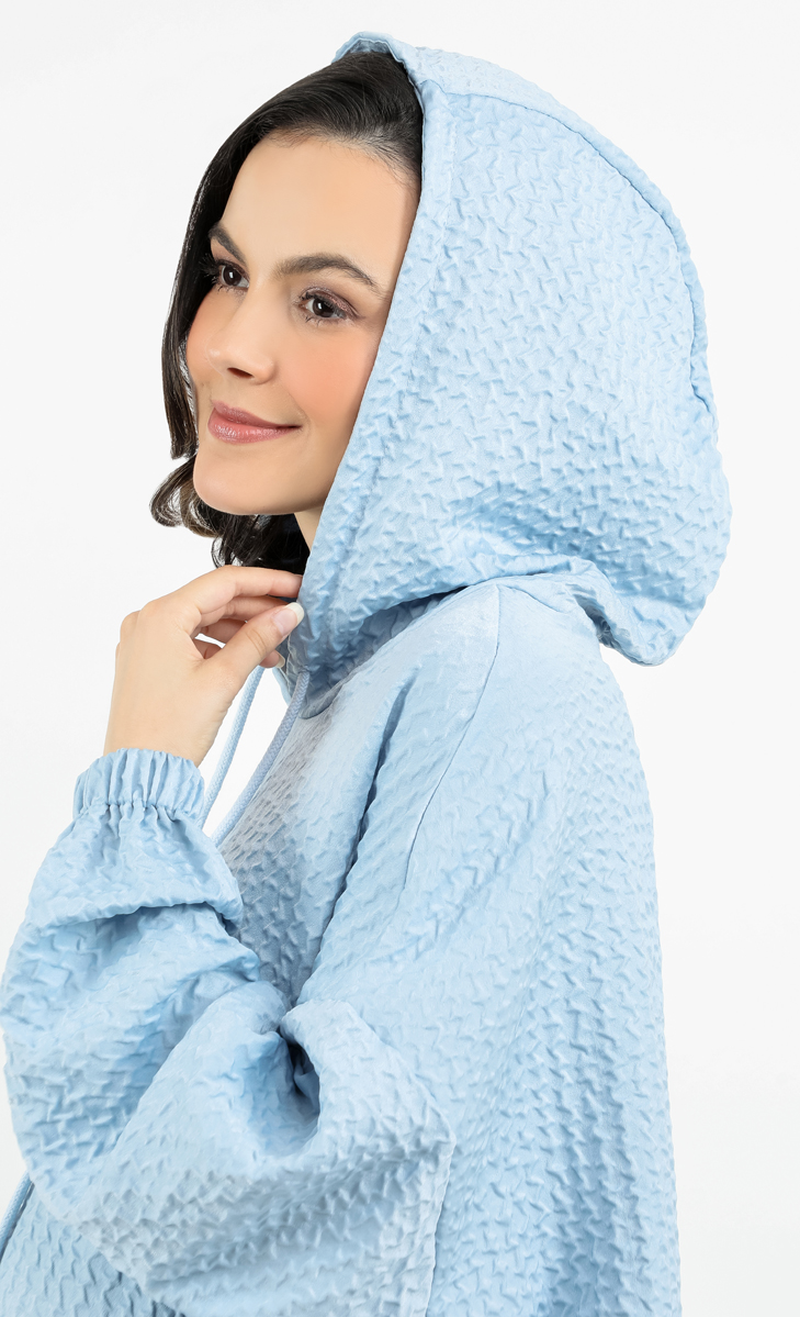 MAMA Hooded Jumper in Blue image 2