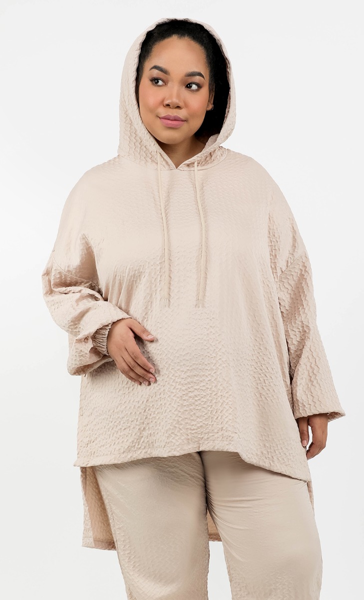 MAMA Hooded Jumper in Nude