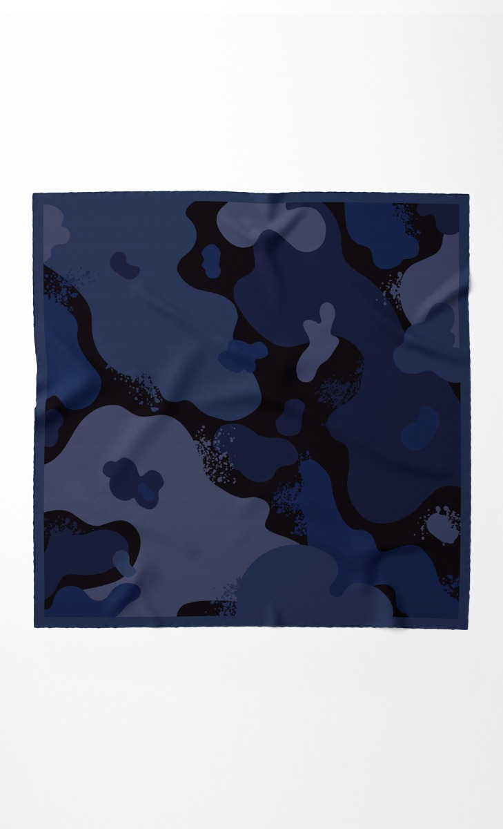 The Splotchy dUCk Square Scarf in Marine image 2