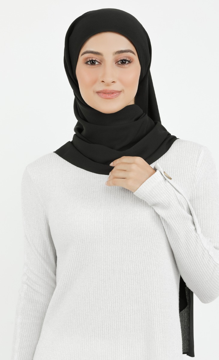 Nikaia Magnetic Chiffon Hijab in Black