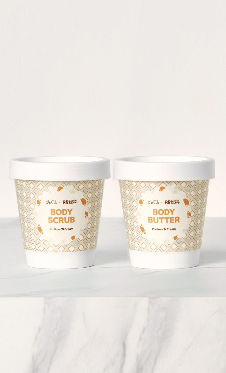 dUCk x Baskin Robbins Body Butter & Body Scrub Set - Pralines ‘N Cream image 2