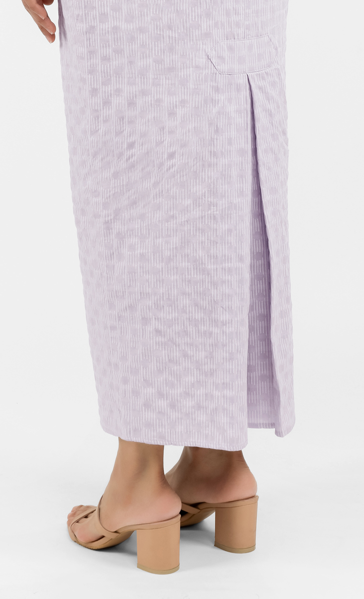 Printed Fitted Pencil Skirt in Lavender image 2