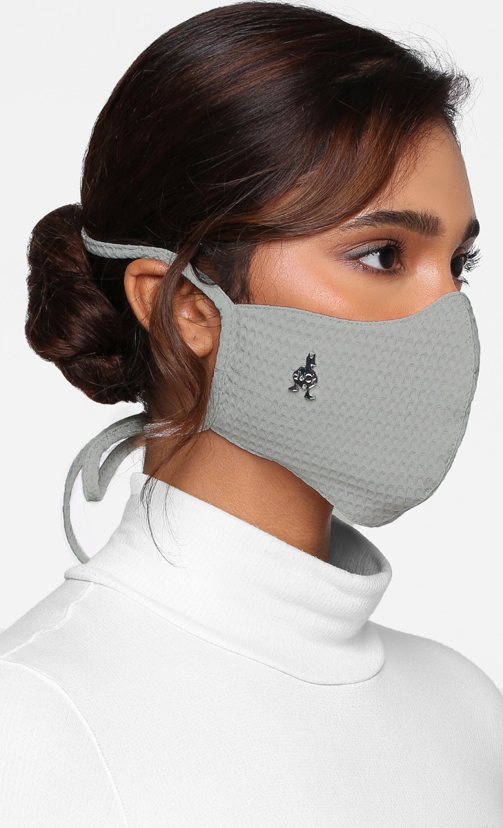 Textured Face Mask (Tie-back) in Salted