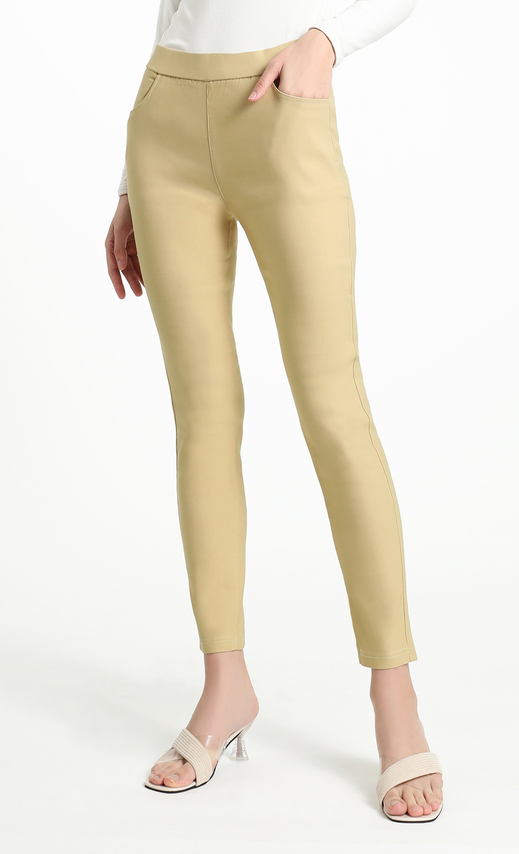 Stretch Jeggings in Brown