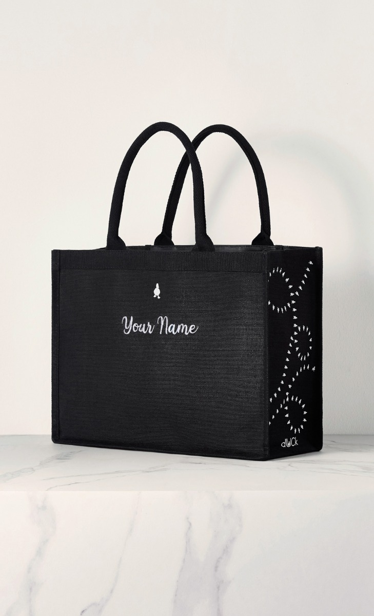 The dUCk Mini Shopping Bag 2.0 - Classic Black [Personalise It]